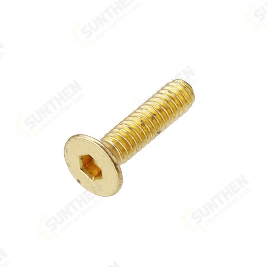 M3AH13 50Pcs Titanium Plated M3 Hex Socket Flat Head Countersunk Screws Alloy Steel 12.9 Grade Screw Bolt 5-16mm