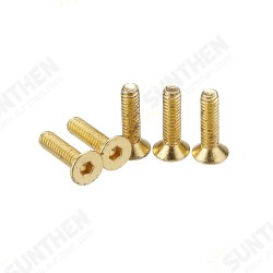 M3AH13 50Pcs Titanium Plated M3 Hex Socket Flat Head Countersunk Screws Alloy Steel 12.9 Grade Screw Bolt 5-16mm