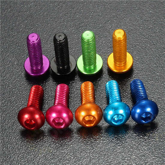 M3AH6 10Pcs M3*8mm Hex Socket Screws Round Head Cap Screws 7075 Aluminum Alloy M3AH6 10Pcs M3*8mm Hex Socket Screws Round Head Cap Screws 7075 Aluminum Alloy