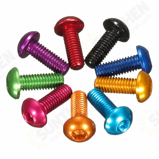 M3AH6 10Pcs M3*8mm Hex Socket Screws Round Head Cap Screws 7075 Aluminum Alloy M3AH6 10Pcs M3*8mm Hex Socket Screws Round Head Cap Screws 7075 Aluminum Alloy