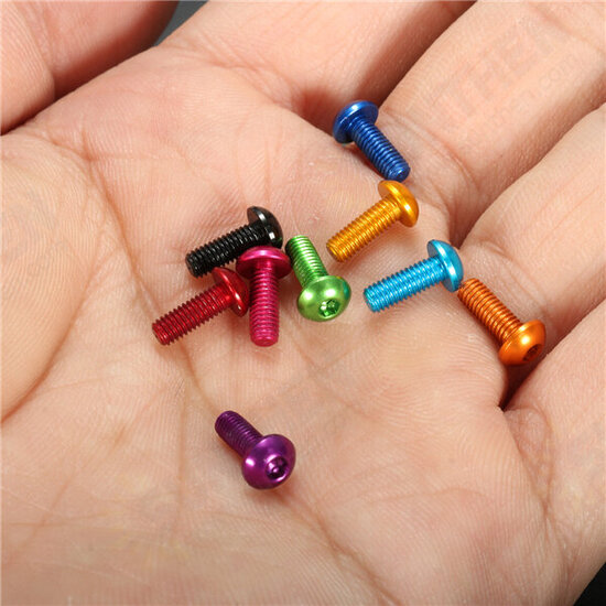 M3AH6 10Pcs M3*8mm Hex Socket Screws Round Head Cap Screws 7075 Aluminum Alloy M3AH6 10Pcs M3*8mm Hex Socket Screws Round Head Cap Screws 7075 Aluminum Alloy
