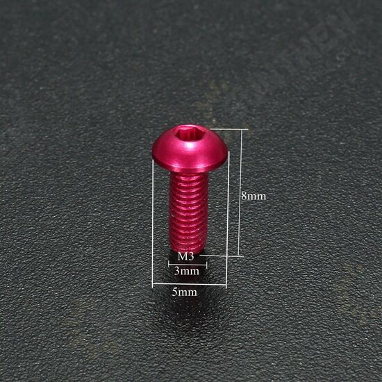 M3AH6 10Pcs M3*8mm Hex Socket Screws Round Head Cap Screws 7075 Aluminum Alloy M3AH6 10Pcs M3*8mm Hex Socket Screws Round Head Cap Screws 7075 Aluminum Alloy