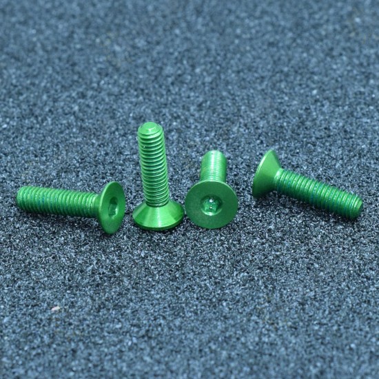 M3AH9 10Pcs M3x12mm Flat Countersunk Head Hex Socket Screw 7075 Aluminum Alloy Metric Bolt Screws