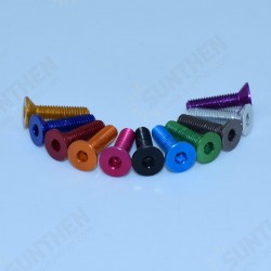 M3AH9 10Pcs M3x12mm Flat Countersunk Head Hex Socket Screw 7075 Aluminum Alloy Metric Bolt Screws M3AH9 10Pcs M3x12mm Flat Countersunk Head Hex Socket Screw 7075 Aluminum Alloy Metric Bolt Screws