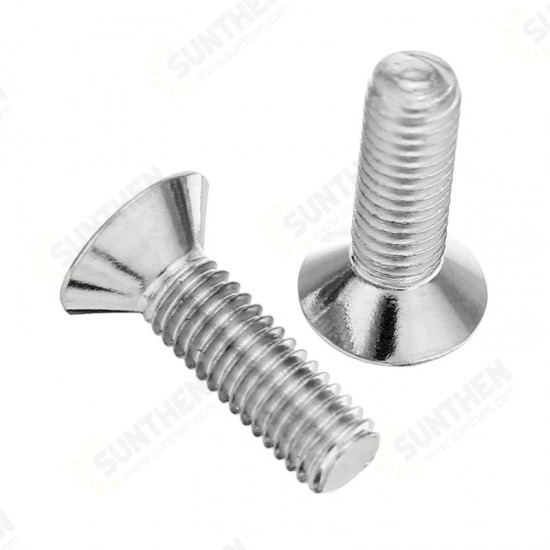 M3ASH5 10pcs M3 Hex Countersunk Flat Head Screws Alloy Steel Titanium Plated 12.9 Grade