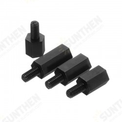 M3NH13 50pcs M3 Nylon Black Hex Screw PCB Standoff 6/8/10/12mm M3NH13 50pcs M3 Nylon Black Hex Screw PCB Standoff 6/8/10/12mm