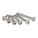 M3SH5 50Pcs M3 Stainless Steel Hex Socket Cap Head Screws Bolts 4-20mm Optional Length