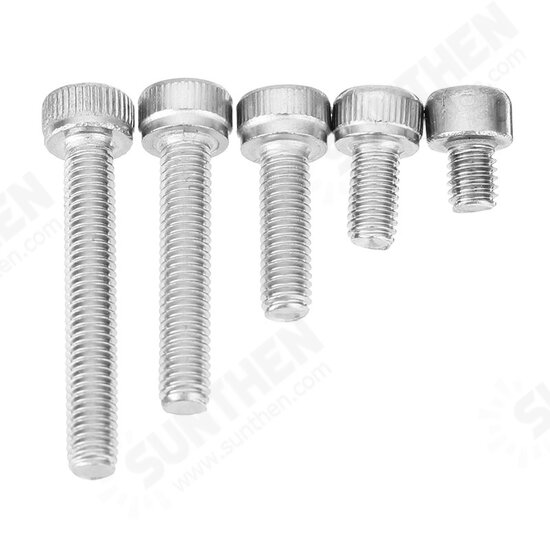 M3SH5 50Pcs M3 Stainless Steel Hex Socket Cap Head Screws Bolts 4-20mm Optional Length