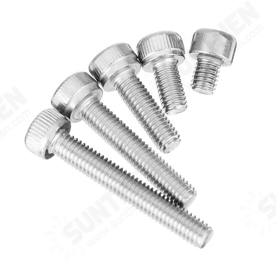 M3SH5 50Pcs M3 Stainless Steel Hex Socket Cap Head Screws Bolts 4-20mm Optional Length