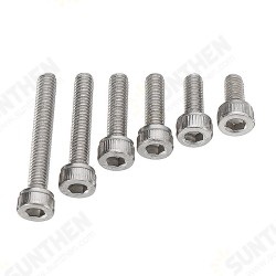 M3SH5 50Pcs M3 Stainless Steel Hex Socket Cap Head Screws Bolts 4-20mm Optional Length M3SH5 50Pcs M3 Stainless Steel Hex Socket Cap Head Screws Bolts 4-20mm Optional Length