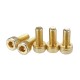 M4AH1 50Pcs Titanium Plated M4 Hex Socket Cap Head Screws Alloy Steel 12.9 Grade Screw Bolt M4*10