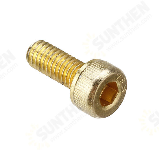 M4AH1 50Pcs Titanium Plated M4 Hex Socket Cap Head Screws Alloy Steel 12.9 Grade Screw Bolt M4*10