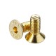 M4AH2 50Pcs Titanium Plated M4 Hex Socket Flat Countersunk Head Screws Alloy Steel 12.9 Grade Screw Bolt M4*10