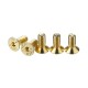 M4AH2 50Pcs Titanium Plated M4 Hex Socket Flat Countersunk Head Screws Alloy Steel 12.9 Grade Screw Bolt M4*10