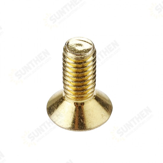 M4AH2 50Pcs Titanium Plated M4 Hex Socket Flat Countersunk Head Screws Alloy Steel 12.9 Grade Screw Bolt M4*10