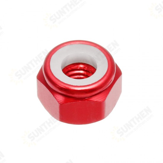 M4AN1 10Pcs M4 Self-locking Nylon Nut Aluminum Alloy Multi-color