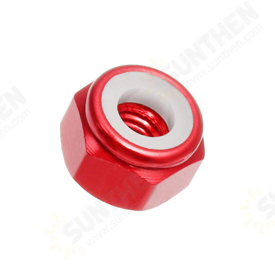 M4AN1 10Pcs M4 Self-locking Nylon Nut Aluminum Alloy Multi-color