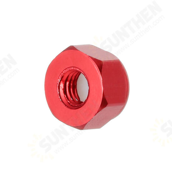 M4AN1 10Pcs M4 Self-locking Nylon Nut Aluminum Alloy Multi-color