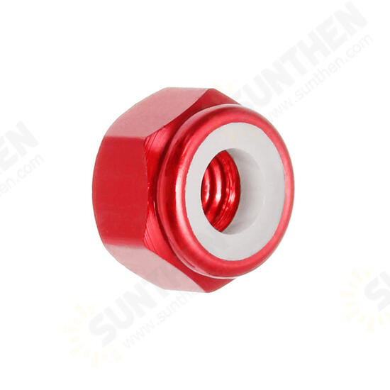 M4AN1 10Pcs M4 Self-locking Nylon Nut Aluminum Alloy Multi-color