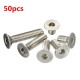 M4SH2 50pcs Metric M4 Stainless Steel Countersunk Flat Head Hex Socket Cap Screw Bolts