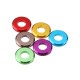 M5AW1 10Pcs M5 Aluminum Alloy Flat Fender Screw Washer Spacer Gasket Multicolor