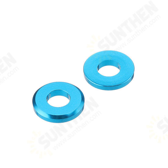 M5AW1 10Pcs M5 Aluminum Alloy Flat Fender Screw Washer Spacer Gasket Multicolor