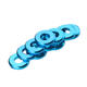 M5AW1 10Pcs M5 Aluminum Alloy Flat Fender Screw Washer Spacer Gasket Multicolor