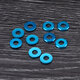 M5AW1 10Pcs M5 Aluminum Alloy Flat Fender Screw Washer Spacer Gasket Multicolor