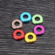 M5AW1 10Pcs M5 Aluminum Alloy Flat Fender Screw Washer Spacer Gasket Multicolor