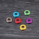 M5AW1 10Pcs M5 Aluminum Alloy Flat Fender Screw Washer Spacer Gasket Multicolor