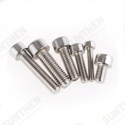M5SH7 50Pcs M5 201 Stainless Steel 10-20mm Hex Socket Cap Head Screw Washer Nut