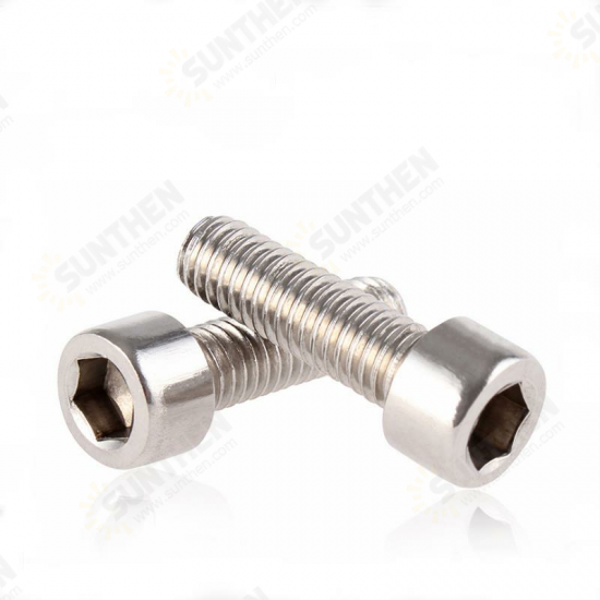 M5SH7 50Pcs M5 201 Stainless Steel 10-20mm Hex Socket Cap Head Screw Washer Nut