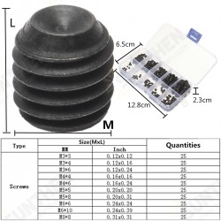 MXAS1 250Pcs Head Socket Hex Set Grub Screw Cup Point Alloy Steel Assortment With Case MXAS1 250Pcs Head Socket Hex Set Grub Screw Cup Point Alloy Steel Assortment With Case