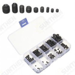 MXAS1 250Pcs Head Socket Hex Set Grub Screw Cup Point Alloy Steel Assortment With Case MXAS1 250Pcs Head Socket Hex Set Grub Screw Cup Point Alloy Steel Assortment With Case