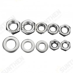 MXSN2 255pcs Stainless Steel Nylon Lock Nuts Full Nuts Washers Kit M4 M5 M6 MXSN2 255pcs Stainless Steel Nylon Lock Nuts Full Nuts Washers Kit M4 M5 M6