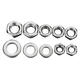 MXSN2 255pcs Stainless Steel Nylon Lock Nuts Full Nuts Washers Kit M4 M5 M6