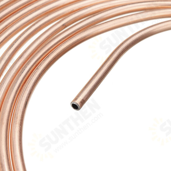 Universal 25Ft Copper Nickel Brake Line Tubing Kit 3/16inch OD with 15Pcs Nuts