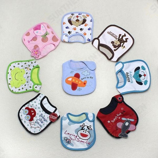 Baby 3 Layer Cotton Napkin Saliva Towel Lunch Bibs Waterproof