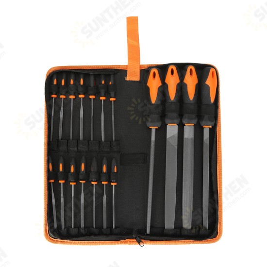 14/16/18/19/20/21PCS File and File Set Steel Metal Woodcarving Woodworking Tool Set Flat/semi-circular Set