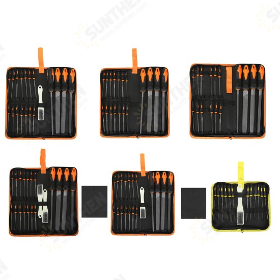 14/16/18/19/20/21PCS File and File Set Steel Metal Woodcarving Woodworking Tool Set Flat/semi-circular Set