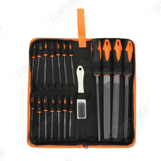 14/16/18/19/20/21PCS File and File Set Steel Metal Woodcarving Woodworking Tool Set Flat/semi-circular Set