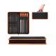 17pcs Needle File Set High Carbon Steel Metal File with Rubber Soft Handle Metalworking Woodworking Set Half-Round Flat File