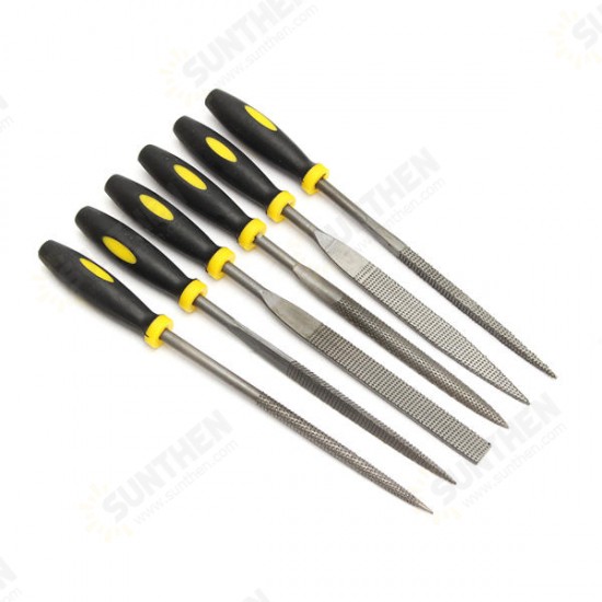 6Pcs Steel File Diamond Needle File Assorted Rasp Repair Tool -L/M/S