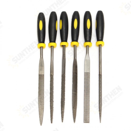 6Pcs Steel File Diamond Needle File Assorted Rasp Repair Tool -L/M/S