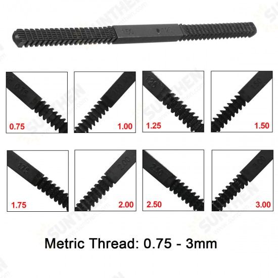 Metric Thread Repair Tool Restoration File Damaged Threads 0.75 to 3mm Pitch