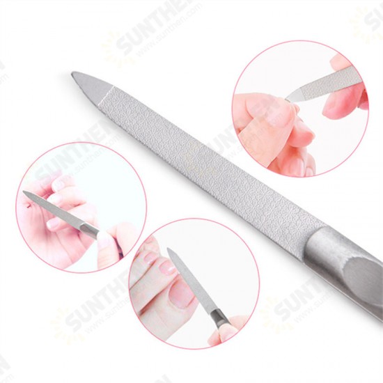 Nail Tools Nail Files Professional Stainless Steel Double-sided Grinding Nail Manicure Pedicure Scrub Nail Tools