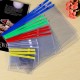 20Pcs File Folder Transparent A4/A5/B6/B5 Document Organizer Plastic File Pocket with Zipper for School Office