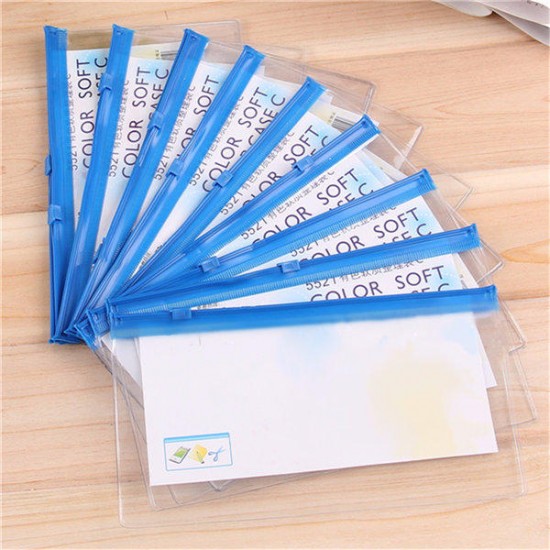 21x13cm Clear Transparent Plastic Pencil Bag PVC Exam Approved Stationery Case