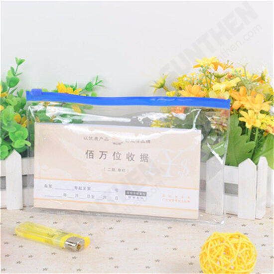 21x13cm Clear Transparent Plastic Pencil Bag PVC Exam Approved Stationery Case