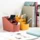 4 Grids Pen Holder Storage Box Stationery Cosmetics Makeup Brushes Holder Sundries Organizer Office Desktop Home School Supplies